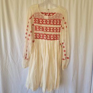 Free People Embroidered Dress NWT